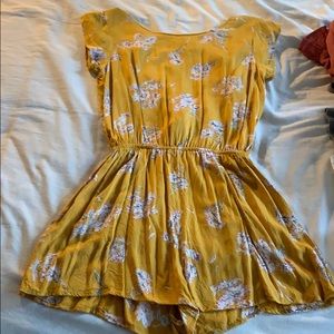 Tie back printed romper